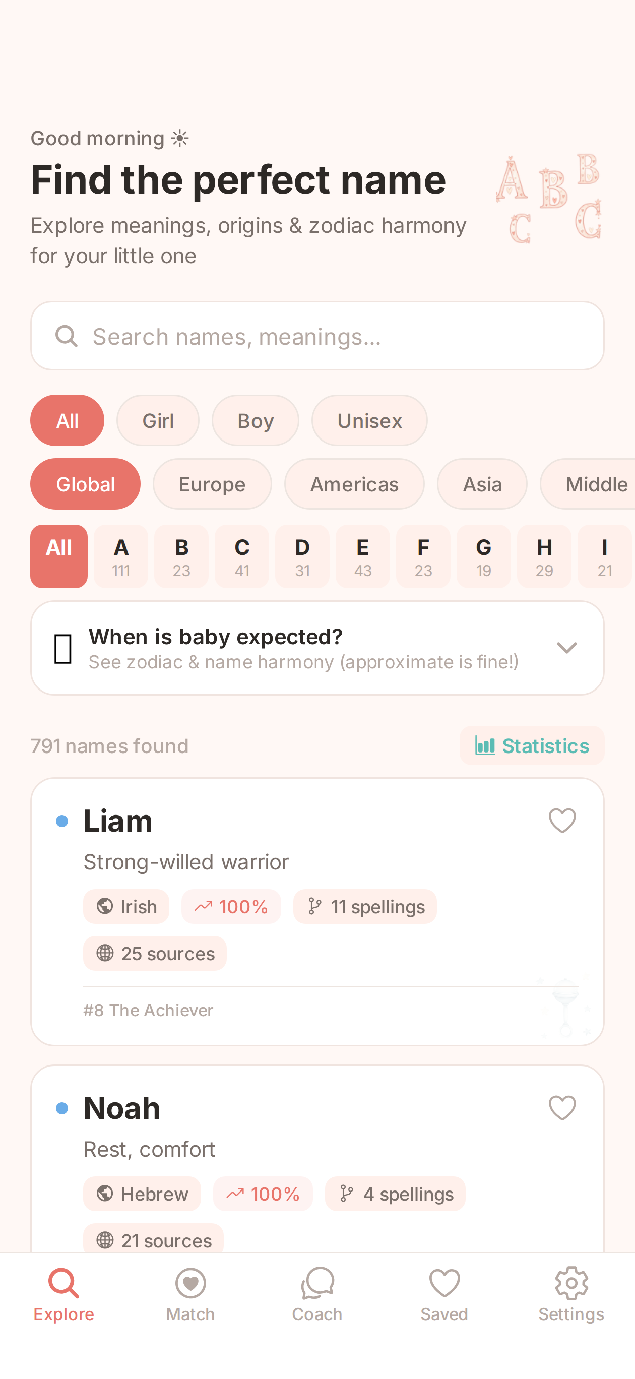Explore baby names